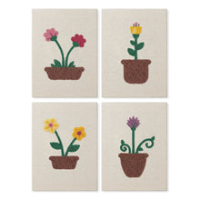 Load image into Gallery viewer, Punch Needle Kits (4 pieces) with frames - Blooming Flowers Set Figured'Art