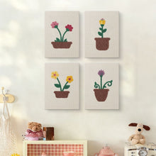 Load image into Gallery viewer, Punch Needle Kits (4 pieces) with frames - Blooming Flowers Set