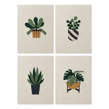 Load image into Gallery viewer, Punch Needle Kits (4 pieces) with frames - Plant Lover Set 1 Figured'Art