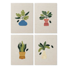 Load image into Gallery viewer, Punch Needle Kits (4 pieces) with frames - Plant Lover Set 3 Figured'Art