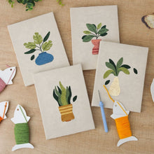 Load image into Gallery viewer, Punch Needle Kits (4 pieces) with frames - Plant Lover Set 3