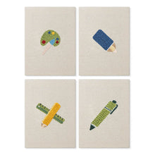 Load image into Gallery viewer, Punch Needle Kits (4 pieces) with frames - Drawing Essentials Figured'Art