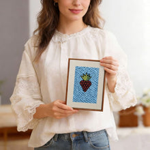 Load image into Gallery viewer, Punch Needle Kits (4 pieces) with frames - Snack Time 2