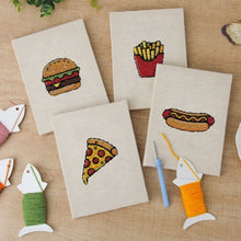Load image into Gallery viewer, Punch Needle Kits (4 pieces) with frames - American Diner