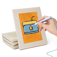 Load image into Gallery viewer, Punch Needle Kits (4 pieces) with frames - Drinks &amp; Bites