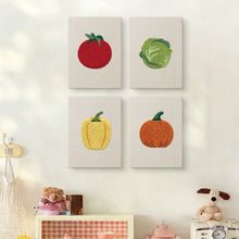 Load image into Gallery viewer, Punch Needle Kits (4 pieces) with frames - Fresh Veggies Collection