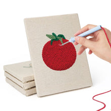 Load image into Gallery viewer, Punch Needle Kits (4 pieces) with frames - Fresh Veggies Collection