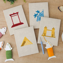 Load image into Gallery viewer, Punch Needle Kits (4 pieces) with frames - World Landmarks Set