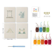 Load image into Gallery viewer, Punch Needle Kits (4 pieces) with frames - World Landmarks Set