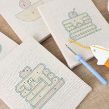 Load image into Gallery viewer, Punch Needle Kits (4 pieces) with frames - Dessert Lover 2