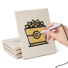 Load image into Gallery viewer, Punch Needle Kits (4 pieces) with frames - Everyday Snacks