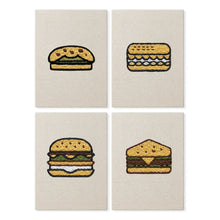 Load image into Gallery viewer, Punch Needle Kits (4 pieces) with frames - Foodie Fun Collection Figured'Art