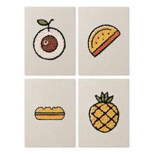 Load image into Gallery viewer, Punch Needle Kits (4 pieces) with frames - Tropical Snack Mix Figured'Art
