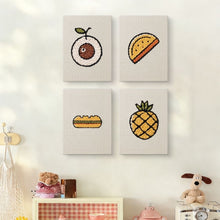 Load image into Gallery viewer, Punch Needle Kits (4 pieces) with frames - Tropical Snack Mix