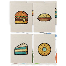 Load image into Gallery viewer, Punch Needle Kits (4 pieces) with frames - Street Food 1 Figured'Art