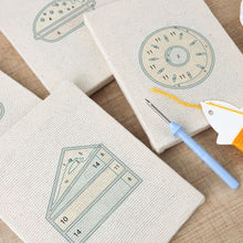 Load image into Gallery viewer, Punch Needle Kits (4 pieces) with frames - Street Food 1