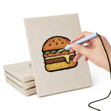 Load image into Gallery viewer, Punch Needle Kits (4 pieces) with frames - Street Food 1