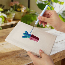 Load image into Gallery viewer, Punch Needle Kits (4 pieces) with frames - Little Succulent Pots 2