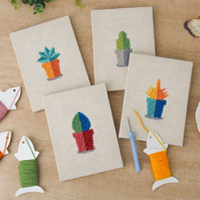 Load image into Gallery viewer, Punch Needle Kits (4 pieces) with frames - Mini Indoor Garden 2