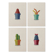 Load image into Gallery viewer, Punch Needle Kits (4 pieces) with frames - Happy Plants 1 Figured'Art