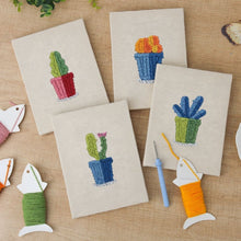 Load image into Gallery viewer, Punch Needle Kits (4 pieces) with frames - Happy Plants 2