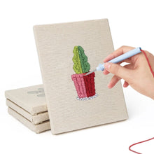 Load image into Gallery viewer, Punch Needle Kits (4 pieces) with frames - Happy Plants 2