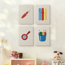 Load image into Gallery viewer, Punch Needle Kits (4 pieces) with frames - Minimal Desk Icons