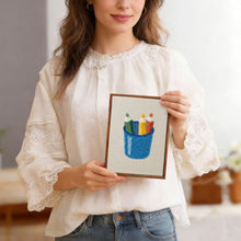Load image into Gallery viewer, Punch Needle Kits (4 pieces) with frames - Minimal Desk Icons