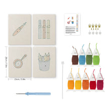 Load image into Gallery viewer, Punch Needle Kits (4 pieces) with frames - Minimal Desk Icons