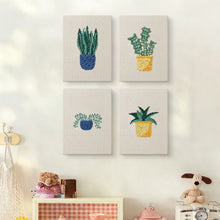 Load image into Gallery viewer, Punch Needle Kits (4 pieces) with frames - Green Oasis
