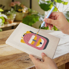 Load image into Gallery viewer, Punch Needle Kits (4 pieces) with frames - Back to School 1