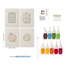 Load image into Gallery viewer, Punch Needle Kits (4 pieces) with frames - Back to School 1