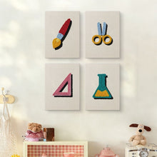 Load image into Gallery viewer, Punch Needle Kits (4 pieces) with frames - Back to School 2