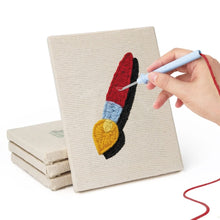 Load image into Gallery viewer, Punch Needle Kits (4 pieces) with frames - Back to School 2