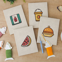 Load image into Gallery viewer, Punch Needle Kits (4 pieces) with frames - Breakfast Vibes