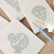 Load image into Gallery viewer, Punch Needle Kits (4 pieces) with frames - Sweet Drinks