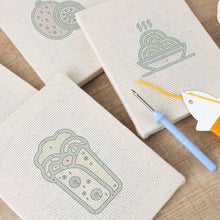 Load image into Gallery viewer, Punch Needle Kits (4 pieces) with frames - Chill and Sweets 1