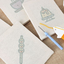 Load image into Gallery viewer, Punch Needle Kits (4 pieces) with frames - Dessert Delights