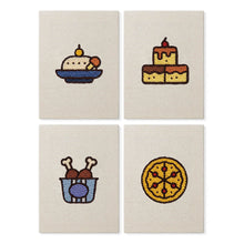 Load image into Gallery viewer, Punch Needle Kits (4 pieces) with frames - Tasty Bites Figured'Art