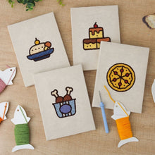 Load image into Gallery viewer, Punch Needle Kits (4 pieces) with frames - Tasty Bites