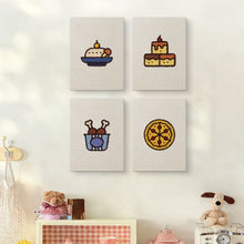 Load image into Gallery viewer, Punch Needle Kits (4 pieces) with frames - Tasty Bites