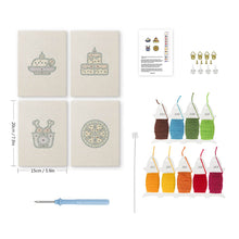 Load image into Gallery viewer, Punch Needle Kits (4 pieces) with frames - Tasty Bites