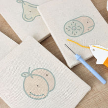 Load image into Gallery viewer, Punch Needle Kits (4 pieces) with frames - Fruit Fiesta 1