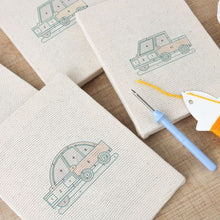 Load image into Gallery viewer, Punch Needle Kits (4 pieces) with frames - Car Collection