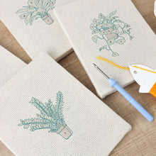 Load image into Gallery viewer, Punch Needle Kits (4 pieces) with frames - Botanical Beauty