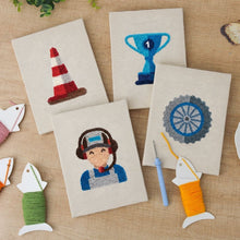Load image into Gallery viewer, Punch Needle Kits (4 pieces) with frames - Race Day