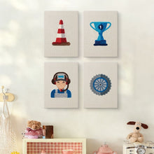 Load image into Gallery viewer, Punch Needle Kits (4 pieces) with frames - Race Day