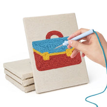 Load image into Gallery viewer, Punch Needle Kits (4 pieces) with frames - Study Time