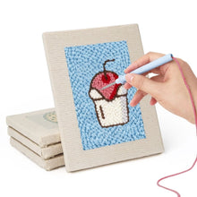 Load image into Gallery viewer, Punch Needle Kits (4 pieces) with frames - Foodie Favorites