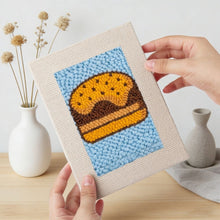 Load image into Gallery viewer, Punch Needle Kits (4 pieces) with frames - Foodie Favorites